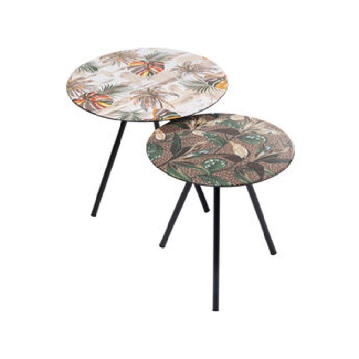 Kare Side Table Blooming Leaves 2Set Coffee Tables Living The Atrium