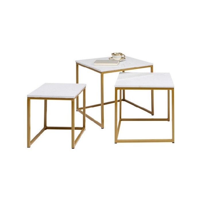 Kare Side Table Key West Gold 3Set Coffee Tables Living The Atrium