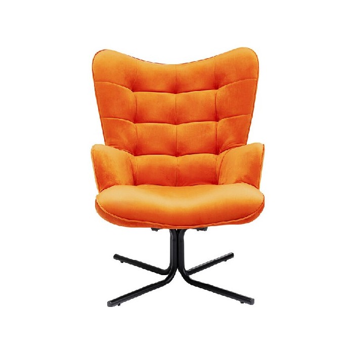 sofas/designer-armchairs/kare-swivel-armchair-oscar-velvet-orange