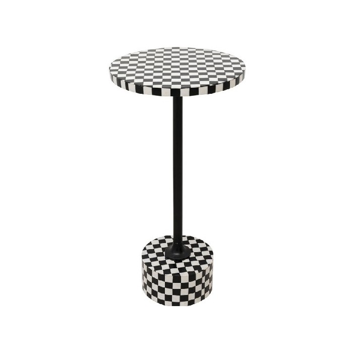 living/coffee-tables/kare-side-table-domero-chess-black-white-ø2