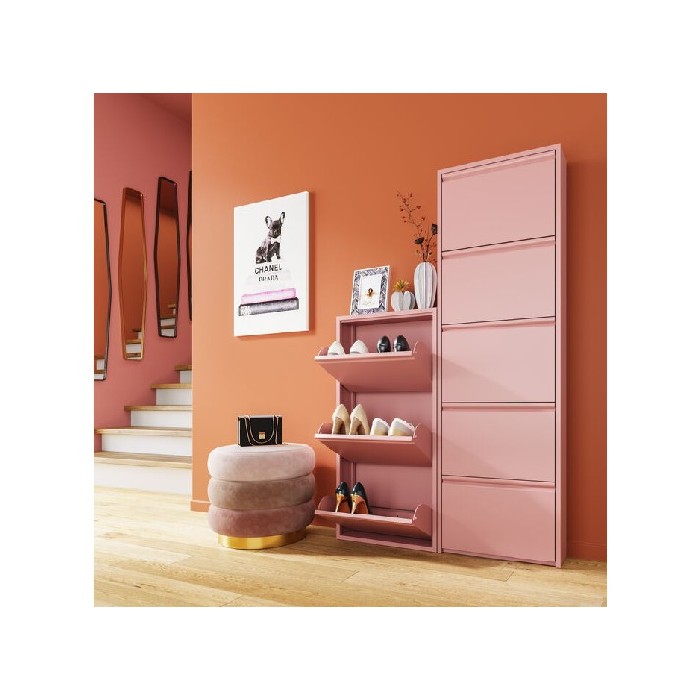 household-goods/shoe-racks-cabinets/kare-shoe-container-caruso-5-rose