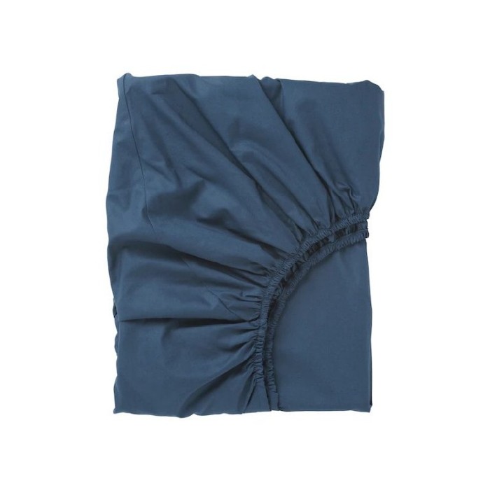 household-goods/bed-linen/ikea-ullvide-fitted-sheet-dark-blue-140x200-cm