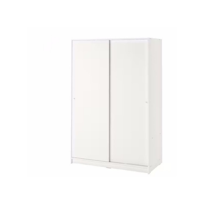 Ikea Kleppstad Wardrobe With Sliding Doors White117x176 Cm Individual