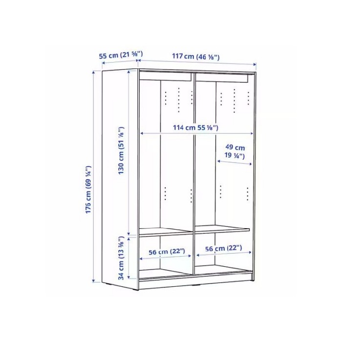 bedrooms/individual-pieces/ikea-kleppstad-wardrobe-with-sliding-doors-white-117x176-cm