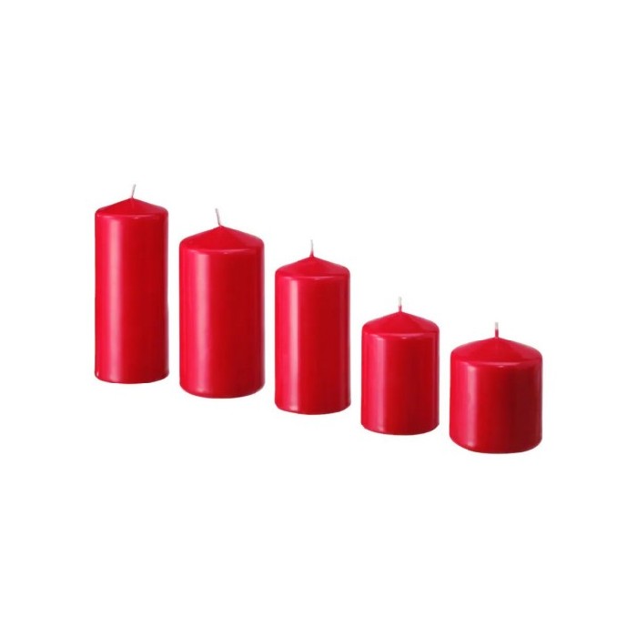 home-decor/candles-home-fragrance/promo-ikea-fenomen-unscented-block-candle-set-of-5-red
