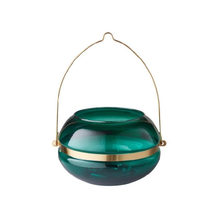 home-decor/candle-holders-lanterns/ikea-maskering-lantern-for-tealight-green-glass-11cm