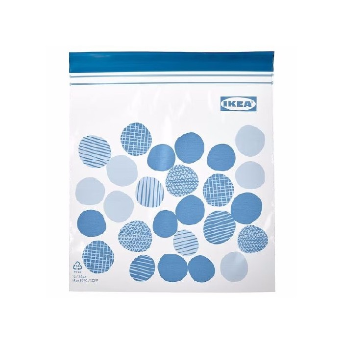 kitchenware/miscellaneous-kitchenware/ikea-istad-bag-resealable-patternedbright-blue-1-liter