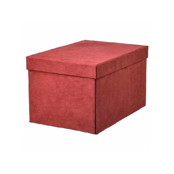household-goods/storage-baskets-boxes/ikea-gjatta-box-with-lid-brown-red-velvet-18x25x15cm