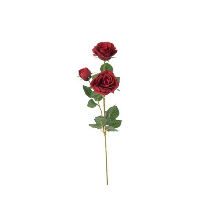 home-decor/artificial-plants-flowers/rose-stem-x3-red-65cm