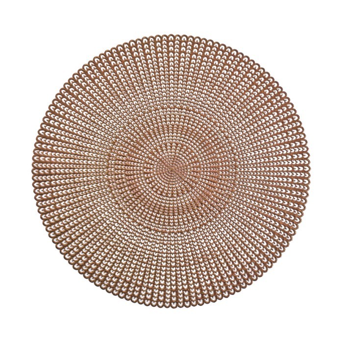 tableware/placemats-coasters-trivets/zeller-placemat-'cut-out'-plastic-round-copper