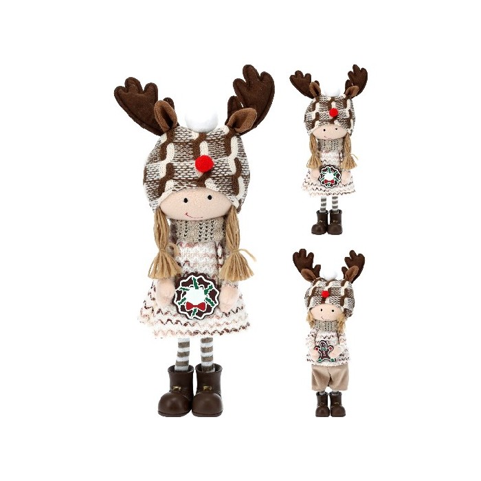 christmas/decorations/xmas-boy-girl-standing-38cm-brown
