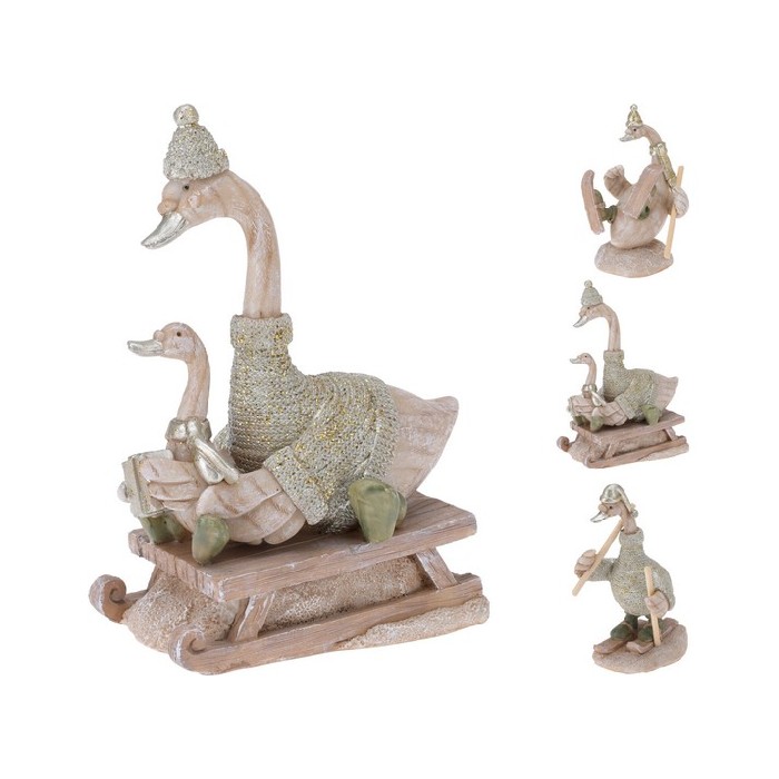 christmas/decorations/xmas-goose-15cm-3assorted-champagne