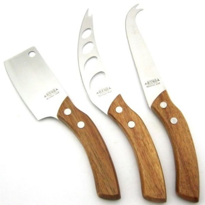 masterclassstainlesssteelcheeseknifesetof3 utensils