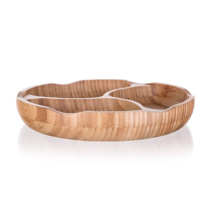 kitchenware/utensils/banquet-divided-round-dish-bamboo-25cm