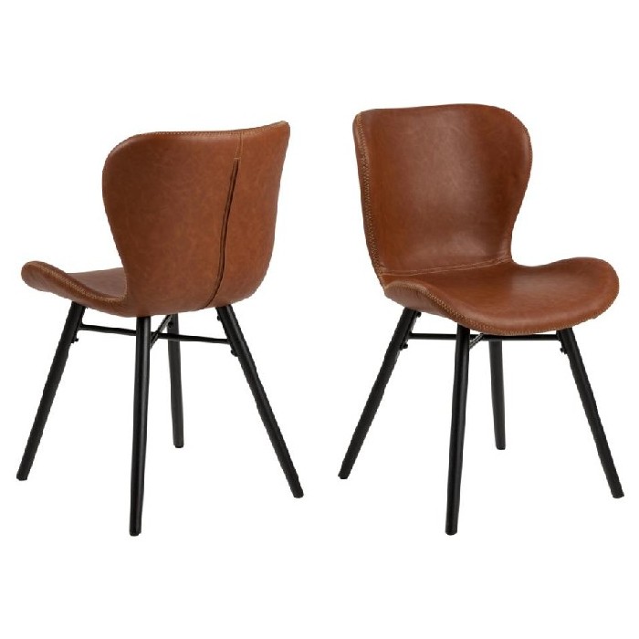 dining/dining-chairs/batilda-chair-upholstered-in-vintage-brandy-pu-with-black-legs