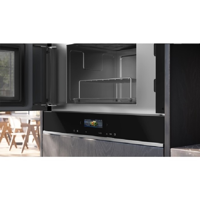 Siemens Iq700 Built In Microwave Black Left Hinge Microwave Ovens White