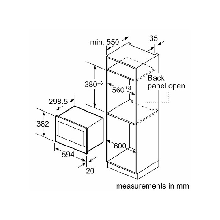 Siemens Iq700 Built In Microwave Black Right Hinge Microwave Ovens