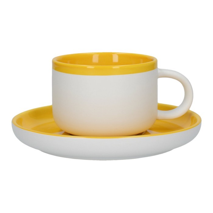 tableware/mugs-cups/kitchen-craft-lc-barcelona-290ml-tea-cup-saucer-mustard