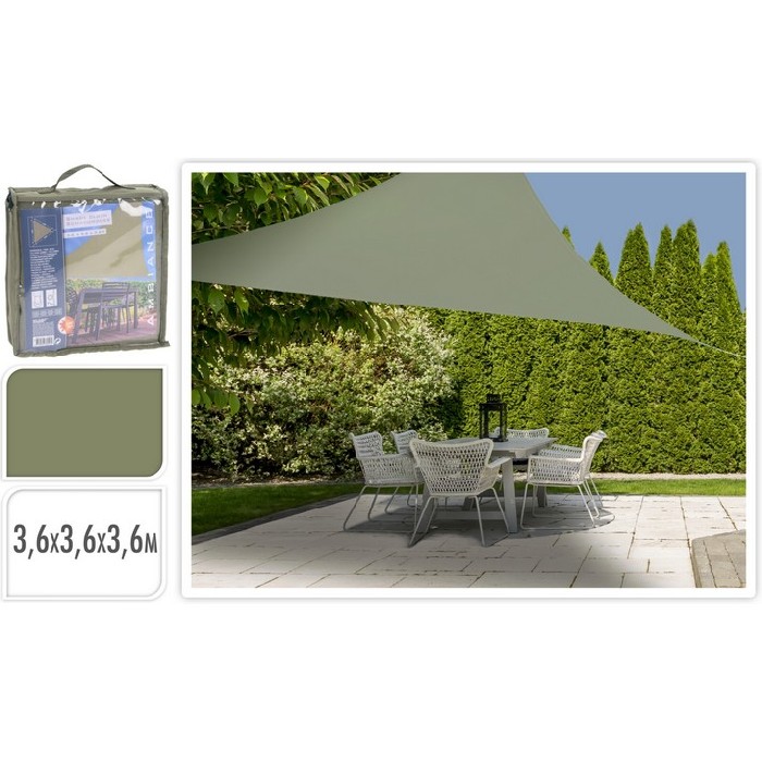 Triangular Shade Cloth Green 36 X 36 X 36 M Gazebos Awnings Shading
