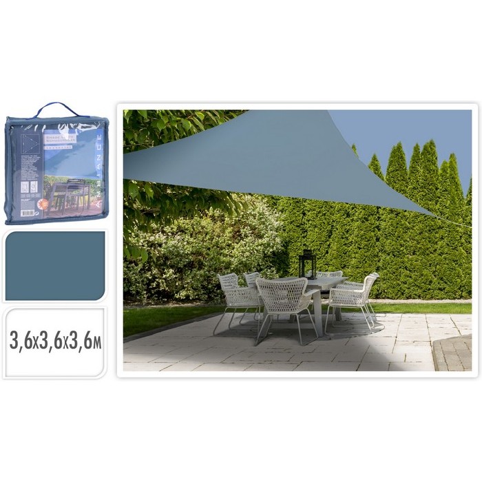 Triangular Shade Cloth Blue 36 X 36 X 36 M Gazebos Awnings Shading