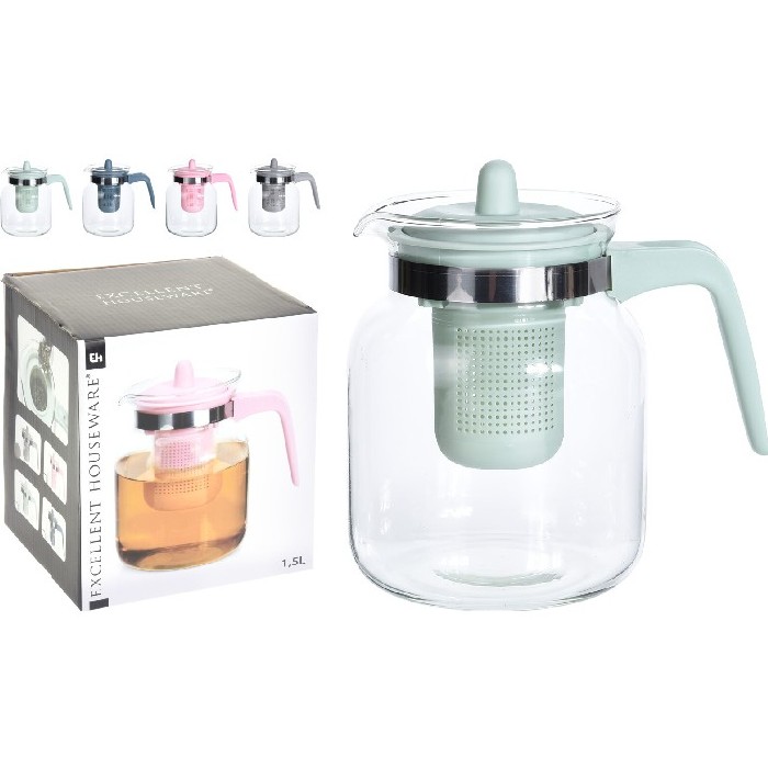 kitchenware/tea-coffee-accessories/excellent-houseware-teapot-glass-1500ml-4assorted-colours