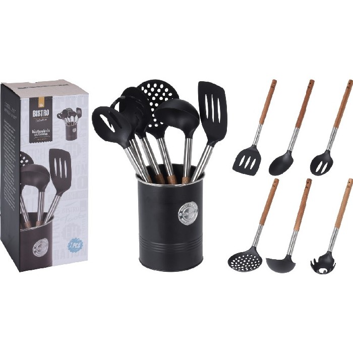 kitchenware/utensils/excellent-houseware-cookware-set-7-piece-with-holder-black