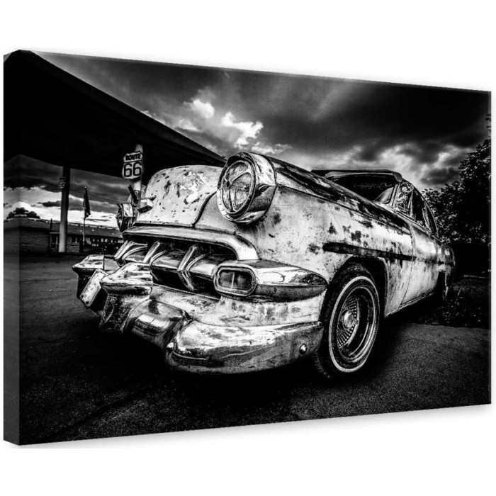 old-car-canvas-silver-collection | wall-decor | home-decor | The Atrium