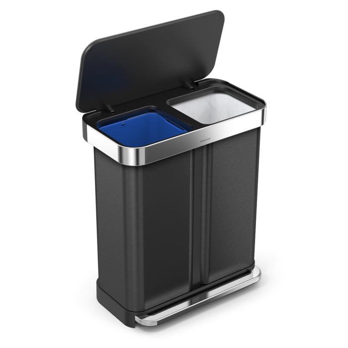 simplehumanrecyclerpedalbin58lblack houseware householdgoods