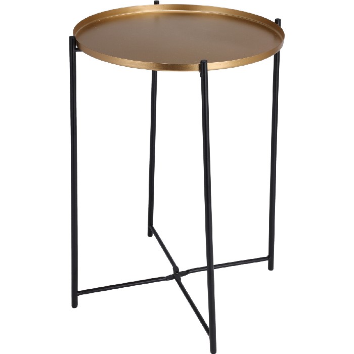 Table Round Tube Leg 35Cm X 47Cm Gold Coffee Tables Living The Atrium