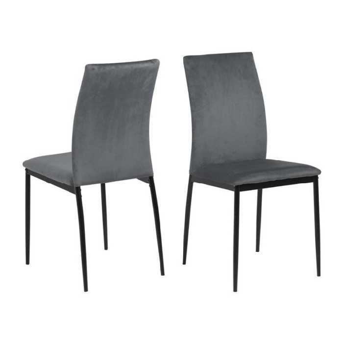 Demina Dining Chair Dublin Fabric Dark Grey Dining Chairs Dining The