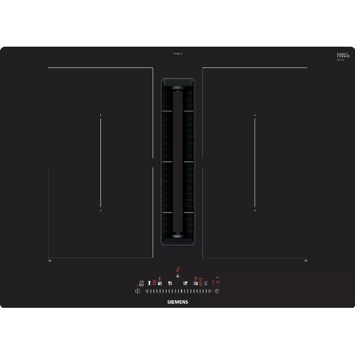 Siemens Iq500 Induction Hob With Integrated Ventilation System 70 Cm