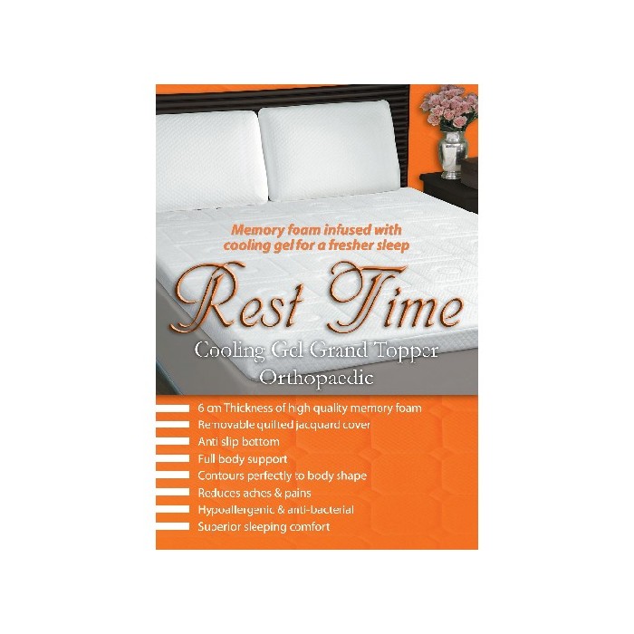 household-goods/bed-linen/rest-time-orthopaedic-gel-topper-for-mattress-135cm-x-190cm-x-6cm