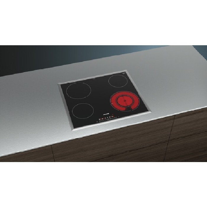 Siemens Iq300 Ceramic Hob 60 Cm Stainless Steel Frame Hobs White Goods