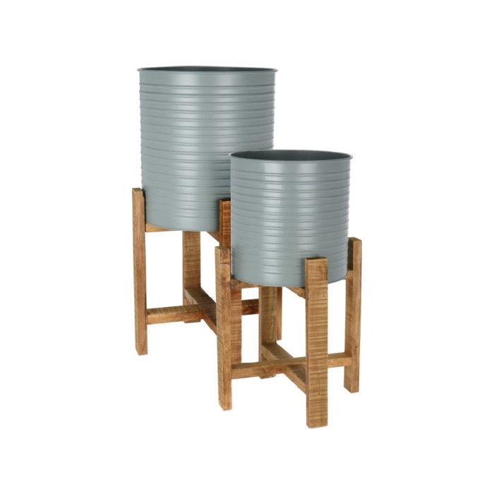 gardening/pots-planters-troughs/planter-set-steel-2pcs