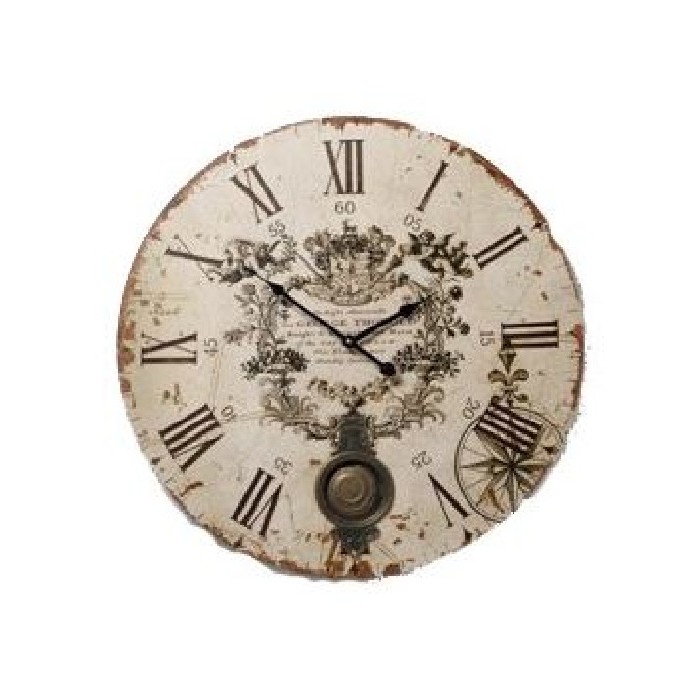 Clock Wall Vintage Cream Pendulum Clocks Home Decor The Atrium