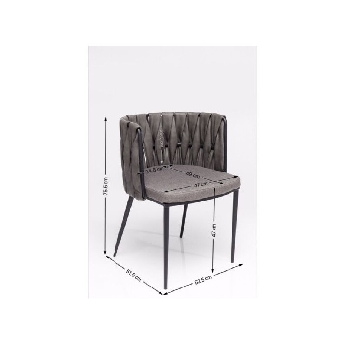 dining/dining-chairs/kare-chair-with-armrest-cheerio-grey-incl-cushion