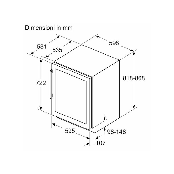 Siemens Iq500 Wine Cooler With Glass Door 82 X 60Cm Wine Coolers White