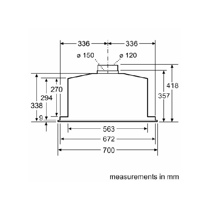 Siemens Iq700 Canopy Cooker Hood 70Cm Clear Glass White Printed Hoods