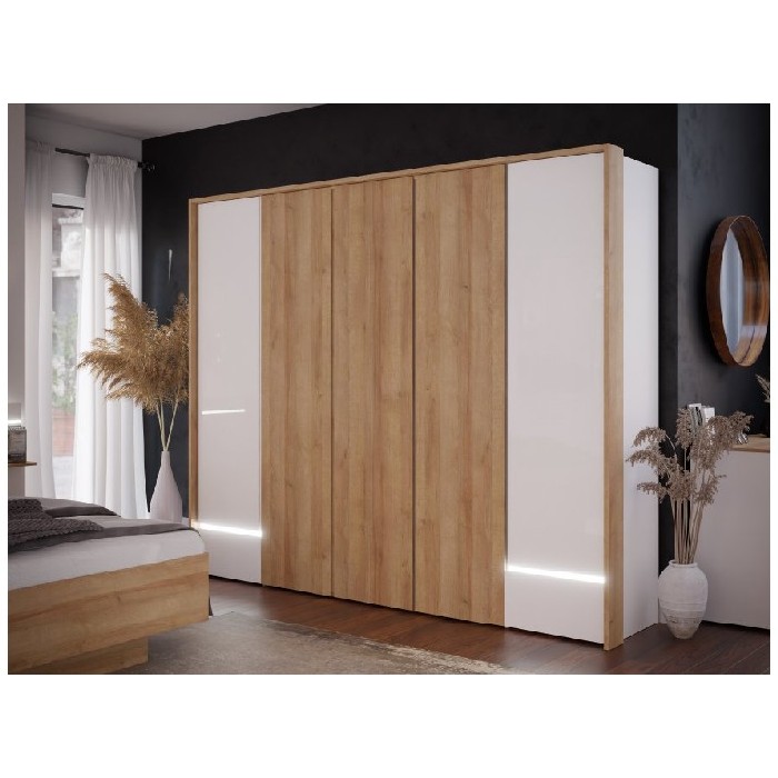 bedrooms/wardrobe-systems/lenybelardo-wardrobe-5-doors-and-2-drawers-with-led-lighting-finished-in-riviera-oakgloss-white