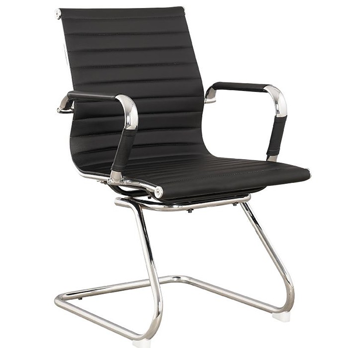 visitorchairblackpu officechairs office The Atrium