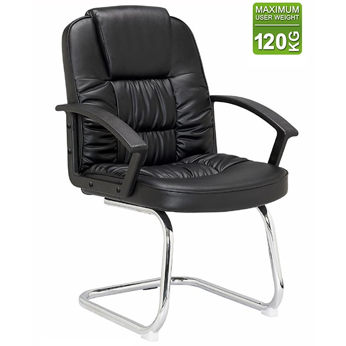 visitorchairblackpu officechairs office The Atrium