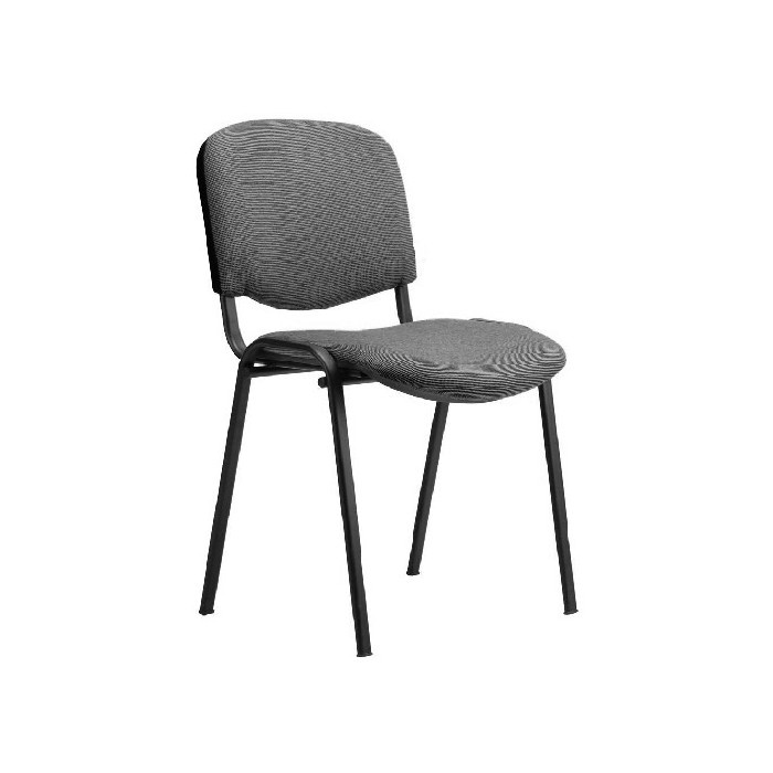 Iso Chair With Metal Structure Upholstered In Dark Grey Fabric 25 21