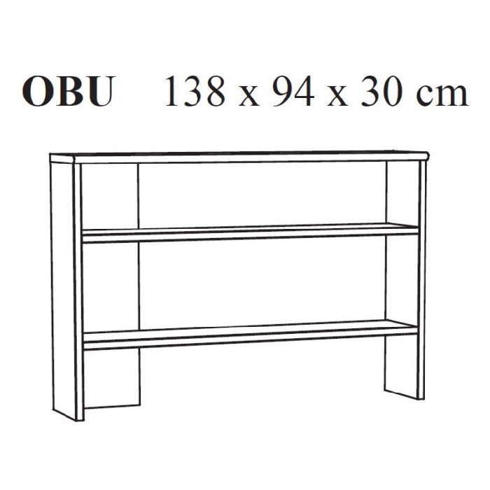 Nani Over Desk Shelves Pavia Oak Office Desks Office - The Atrium
