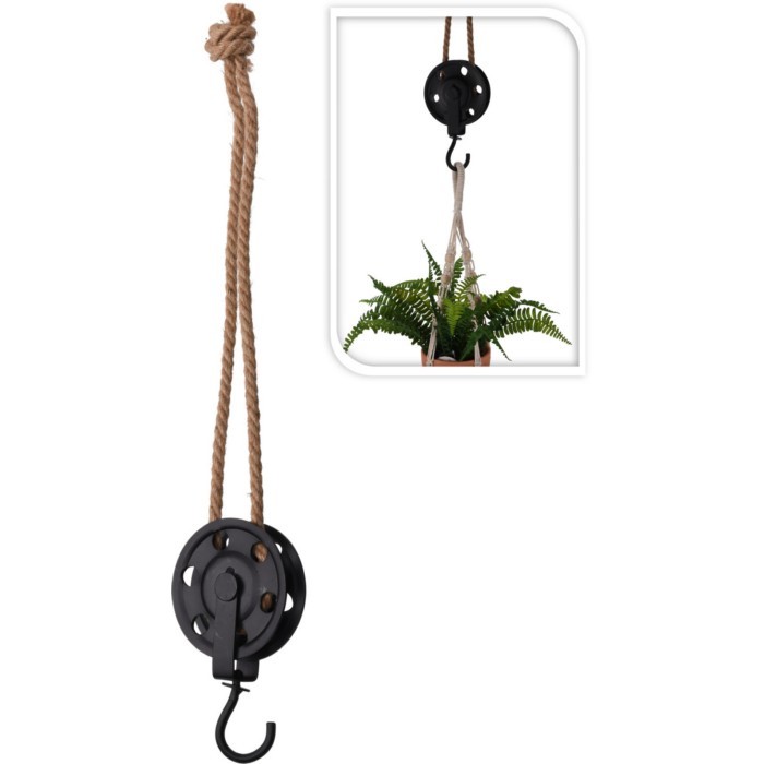 gardening/pots-planters-troughs/decoration-pulley-wood-metal
