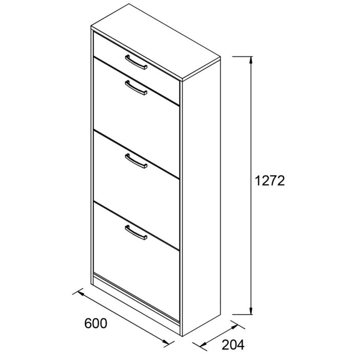 household-goods/shoe-racks-cabinets/shoe-cabinet-with-3-flaps-1-drawer-oak-58cm-x-20cm-x-127cm