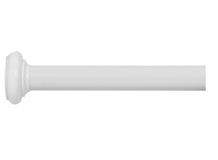Straight Curtain Rods White 105 185cm, Curtain Rods White