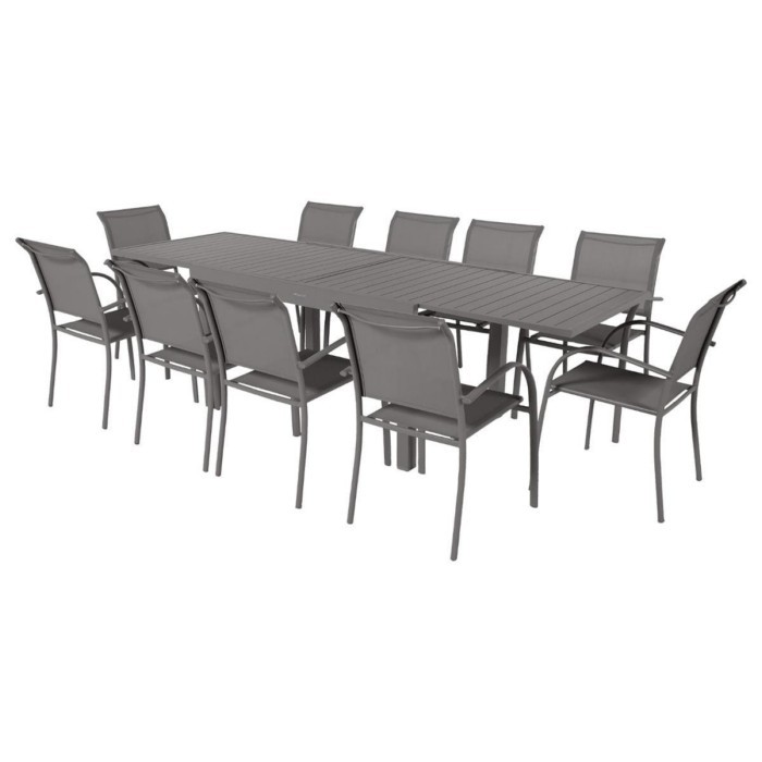 Piazza 10 Seater Dining Set With Extendable Table Outdoor Furniture The Atrium Seater Dining Set With Extendable Table, Extendable Outdoor Dining Table For 10