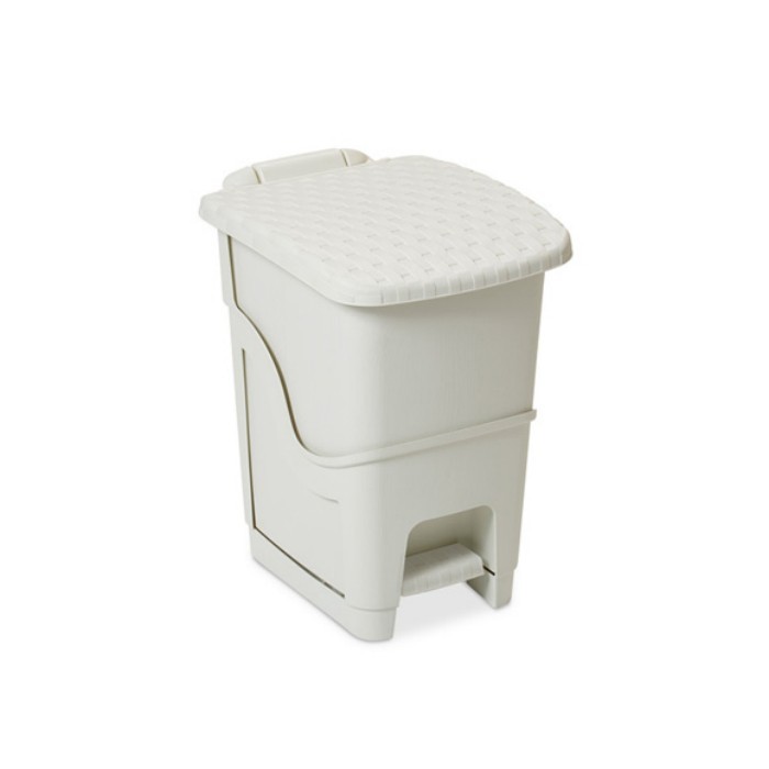 Rattan Pedal Bin 6Lt White Bathroom Accessories Bathrooms The Atrium