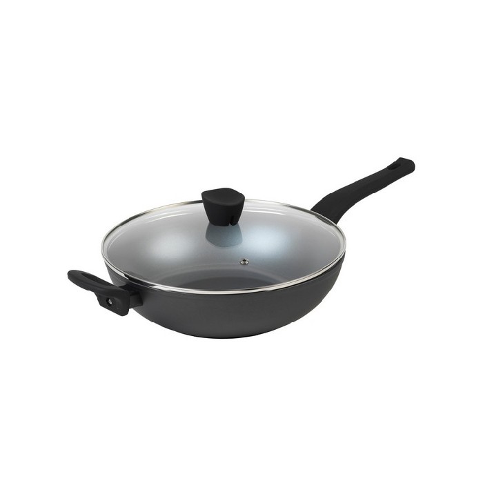 kitchenware/pots-lids-pans/russell-hobbs-wok-with-lid-28cm-grey