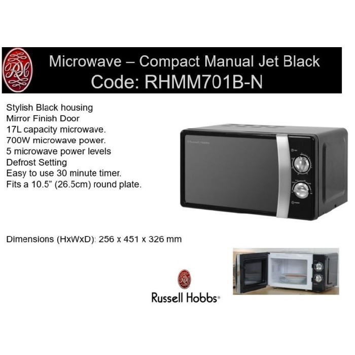 small-appliances/microwaves-ovens/russell-hobbs-freestanding-microwave-oven-manual-17lt-jet-black